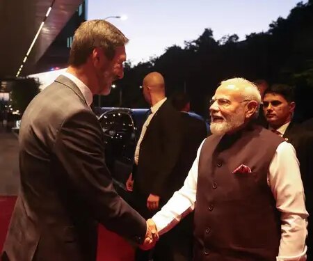 PM Modi arrives in Slovakia on two-day visit, welcomed with traditional bread and salt