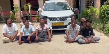 Police action in Bhilwara, 9 people arrested for gambling