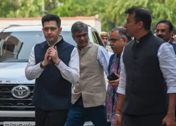 आप छोड़ने के बाद पहली बार पंजाब पहुंचे राघव चड्ढा, भाजपा अध्यक्ष नितिन नवीन की बैठक में हुए शामिल