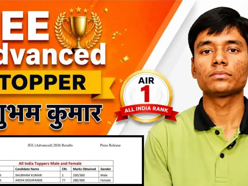 'Struggle, discipline and hard work...' Bihar's Lal did wonders, Shubham Kumar became JEE Advanced topper by securing AIR 1