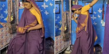 Village woman's explosive dance, did moonwalk in saree, people were stunned to see Michael Jackson style