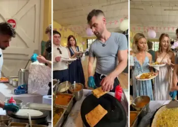 Viral Video: Desi tadka seen in British wedding, guests were seen relishing everything from dosa to pani puri.