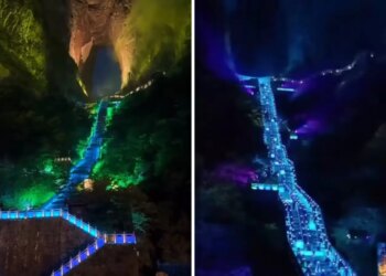 Viral Video: People's breath stopped after seeing the path leading to the sky between the mountains, their eyes will stop after seeing this scene