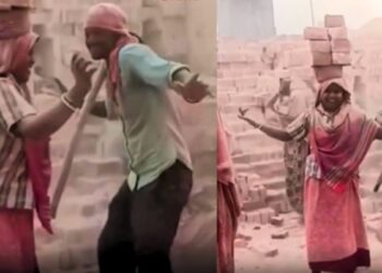 Viral video: woman worker dance carrying 10 bricks on head, Video goes Trending on internet