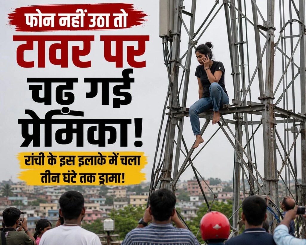 When the phone was not answered, the girlfriend climbed the tower, drama went on for three hours in this area of ​​Ranchi!