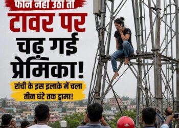 When the phone was not answered, the girlfriend climbed the tower, drama went on for three hours in this area of ​​Ranchi!