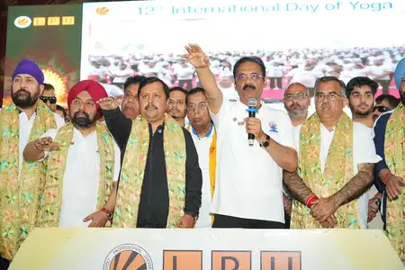 Yoga Day Celebration: Rajya Sabha MP Dr. Ashok Kumar Mittal did yoga with 12,000 people