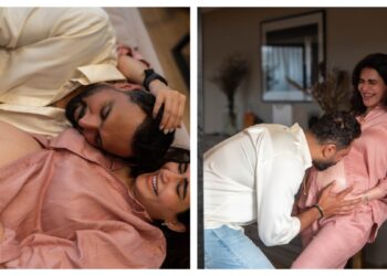 Actress' delivery can happen any day, husband is not desisting from romancing even with such a big baby bump