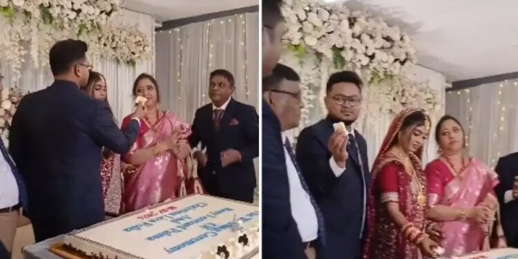 After the marriage, the groom first fed the cake to his mother, the bride kept watching, a heated debate broke out on social media after watching the video.