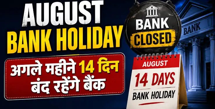 Bank Holiday List August 2026: There will be no work in banks for 14 days in August, know on which date and where the holidays will be.