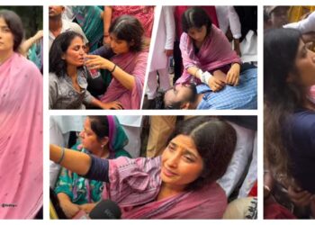 CJP Protest: Dimple Yadav clashed with the police, climbed the barricading and challenged, for the first time Dimple Yadav was seen in such a fierce form