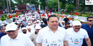 CM Pushkar Singh Dhami Flagged off the 'Run for Kargil Heroes' Marathon. Kargil Vijay Diwas | CM Pushkar Singh Dhami flags off 'Run for Kargil Heroes' marathon. News Track in Hindi