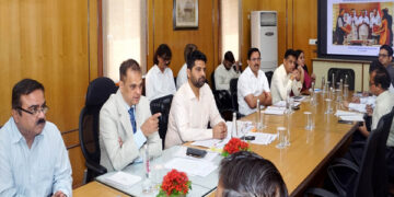 Chief Secretary V. Srinivas reviewed the works of Jal Jeevan Mission, gave instructions for quality and timely implementation.