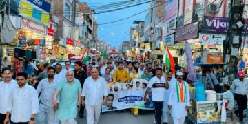 Congress takes out victory march on resignation of Union Education Minister Dharmendra Pradhan