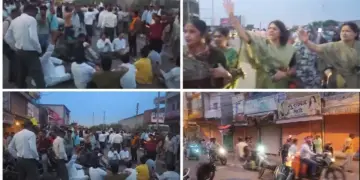 Fierce demonstration by supporters of Narottam Mishra, tear gas shells fired after clash with police, many officers injured, 20KM long jam