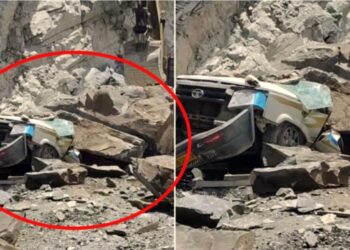 Horrific accident in Himachal, 13 people died due to rock falling on Sumo vehicle; Mountain broken due to landslide