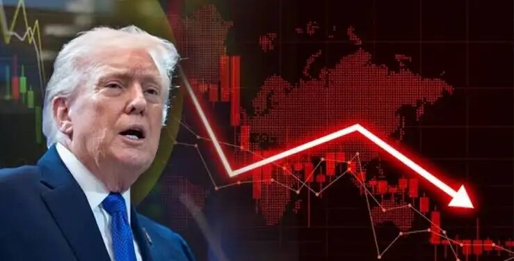 Huge devastation in the stock market due to one statement of Trump! Sensex fell 1800 points, Nifty also fell.