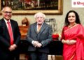 Indian Ambassador Akhilesh Mishra meets the President of Ireland