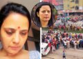 Mahua Moitra shared the video of the attack, said- 'Stones and eggs were thrown, I am injured, the police remained a mute spectator'