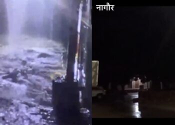 Rajasthan: Flood like situation due to torrential rain overnight in Dungarpur, Badra rains with thunder in Nagaur.