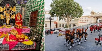 Reviving the age-old tradition of Mewar, Dr. Lakshyaraj Singh Mewar offered clothes and food to Shri Jagannath Raiji.