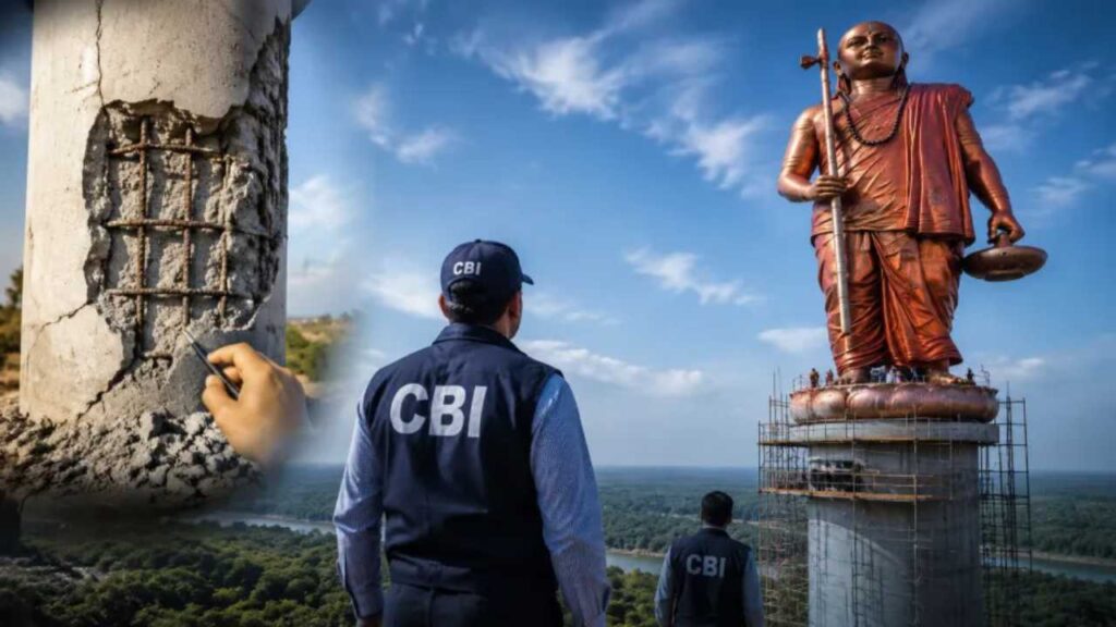 Statue of Oneness|Adi Guru Shankaracharya Statue|Latest News Hindi|Samachar Hindi Newstrack | Madhya Pradesh News: Uproar over 'Statue of Oneness' worth Rs 2300 crore! Claim of technical fault, matter reached CBI. News Track in Hindi