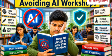 Strange: People are getting bored with AI, crowd in library, learning ways to avoid AI.