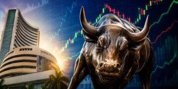 Strong rally in the stock market amidst the devastation in the world! Sensex jumped 750 points and crossed 77,900, Nifty also reached 24,260.