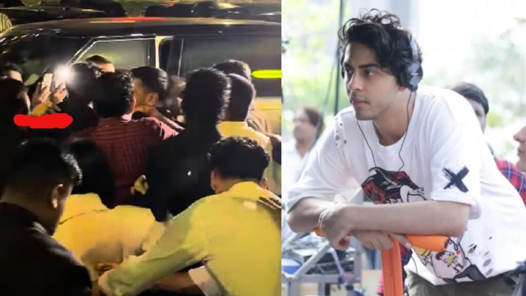 The crowd went out of control after seeing Aryan Khan, the person fell down with a thud amid the push and...