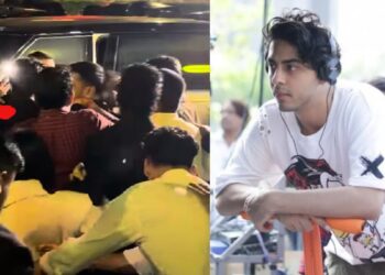 The crowd went out of control after seeing Aryan Khan, the person fell down with a thud amid the push and...
