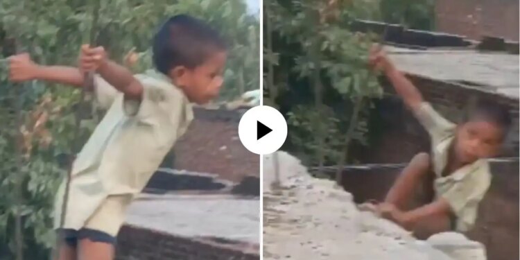The passion for making reels proved overwhelming! Mother was busy with the camera and the child fell from the roof, users got angry after watching the video