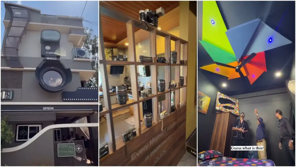 Video: A person crazy about cameras has built a unique house, the love of photography is visible in everything from the house to the names of the children.