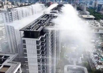 Water raining from rooftops without clouds! China's new cooling technology becomes a topic of discussion, watch video